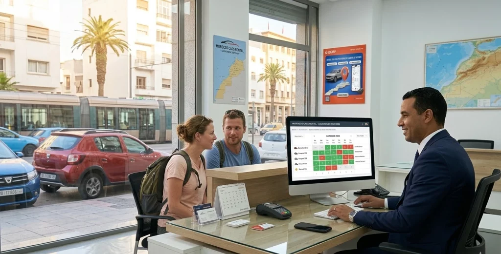 gestion des réservations de location de voiture au Maroc avec calendrier digital