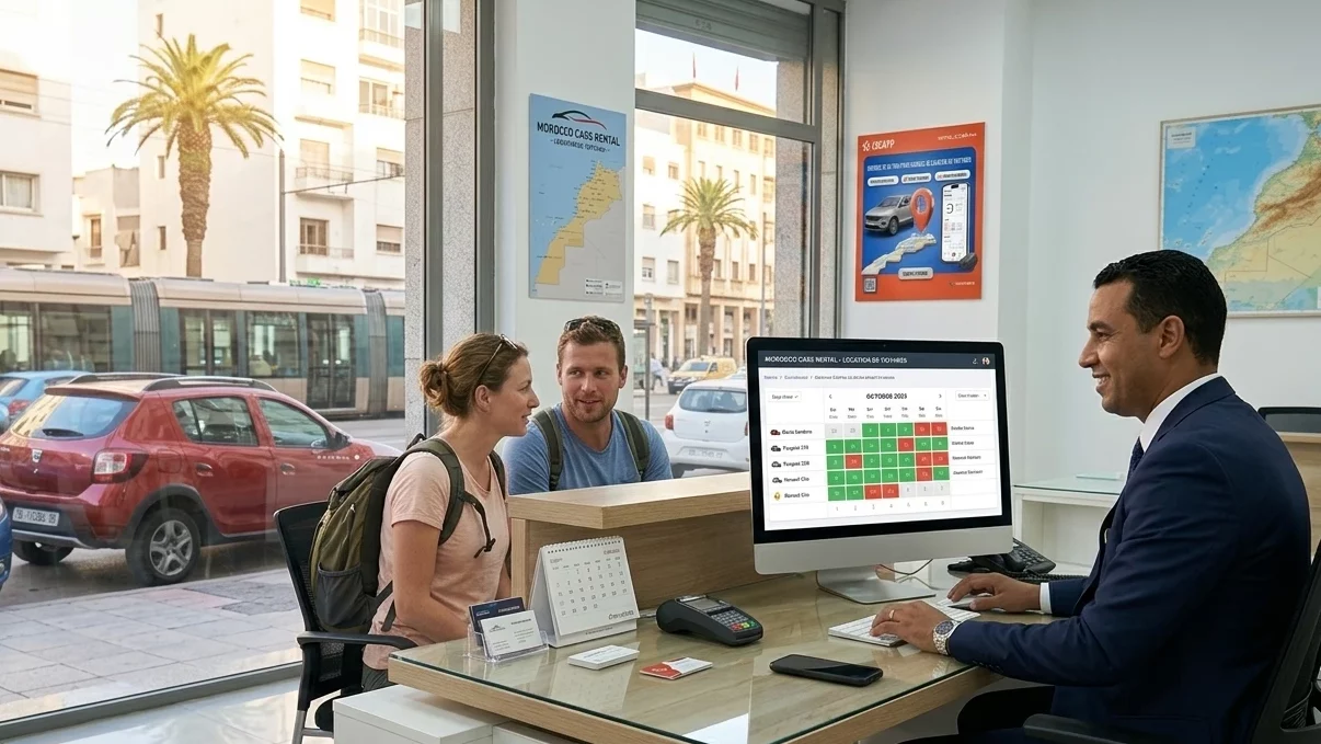 gestion des réservations de location de voiture au Maroc avec calendrier digital