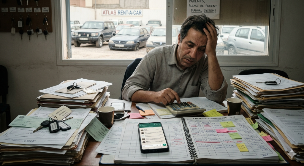 problèmes gestion agence location voiture manuelle Maroc