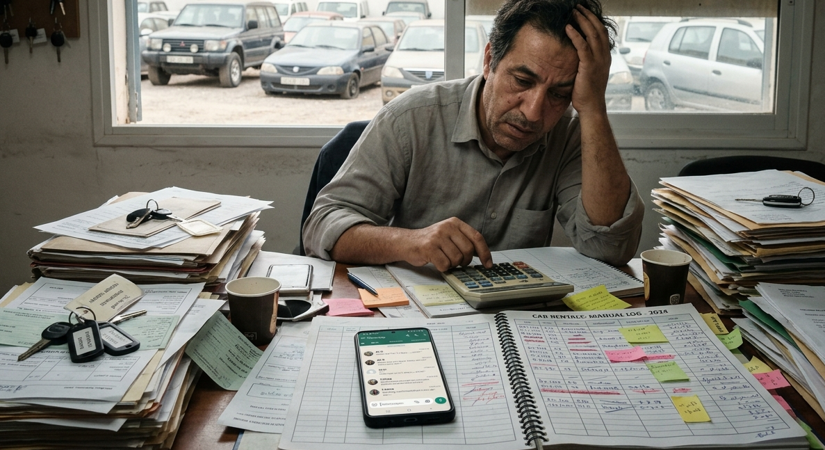 problèmes gestion agence location voiture manuelle Maroc