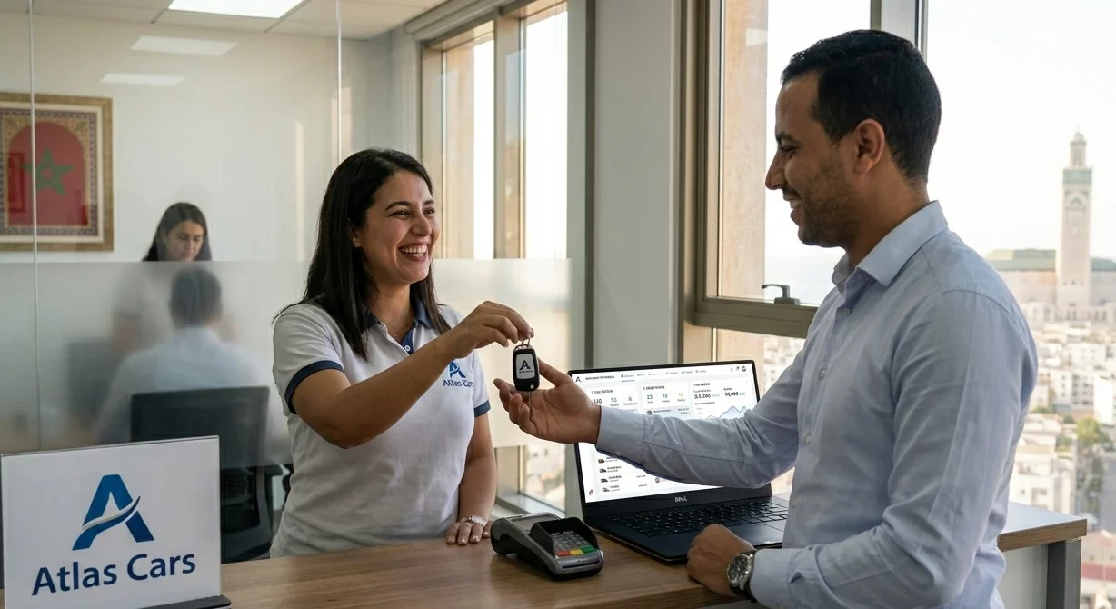 experience client location voiture maroc remise des clés 