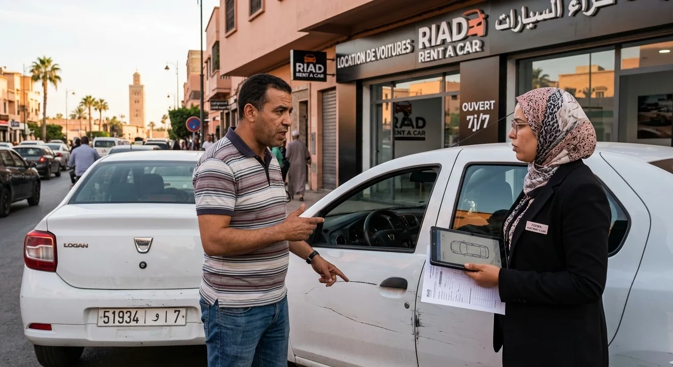 كيف تتعامل مع عميل أعاد السيارة بضرر في وكالة كراء السيارات بالمغرب